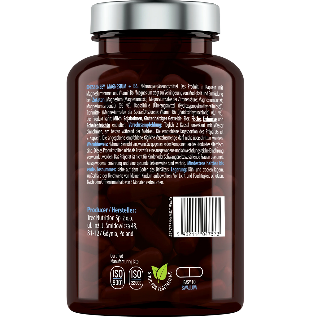 Magnesio + Vitamina B6 Essensey – Energía, Recuperación y Bienestar | Suplemento Natural