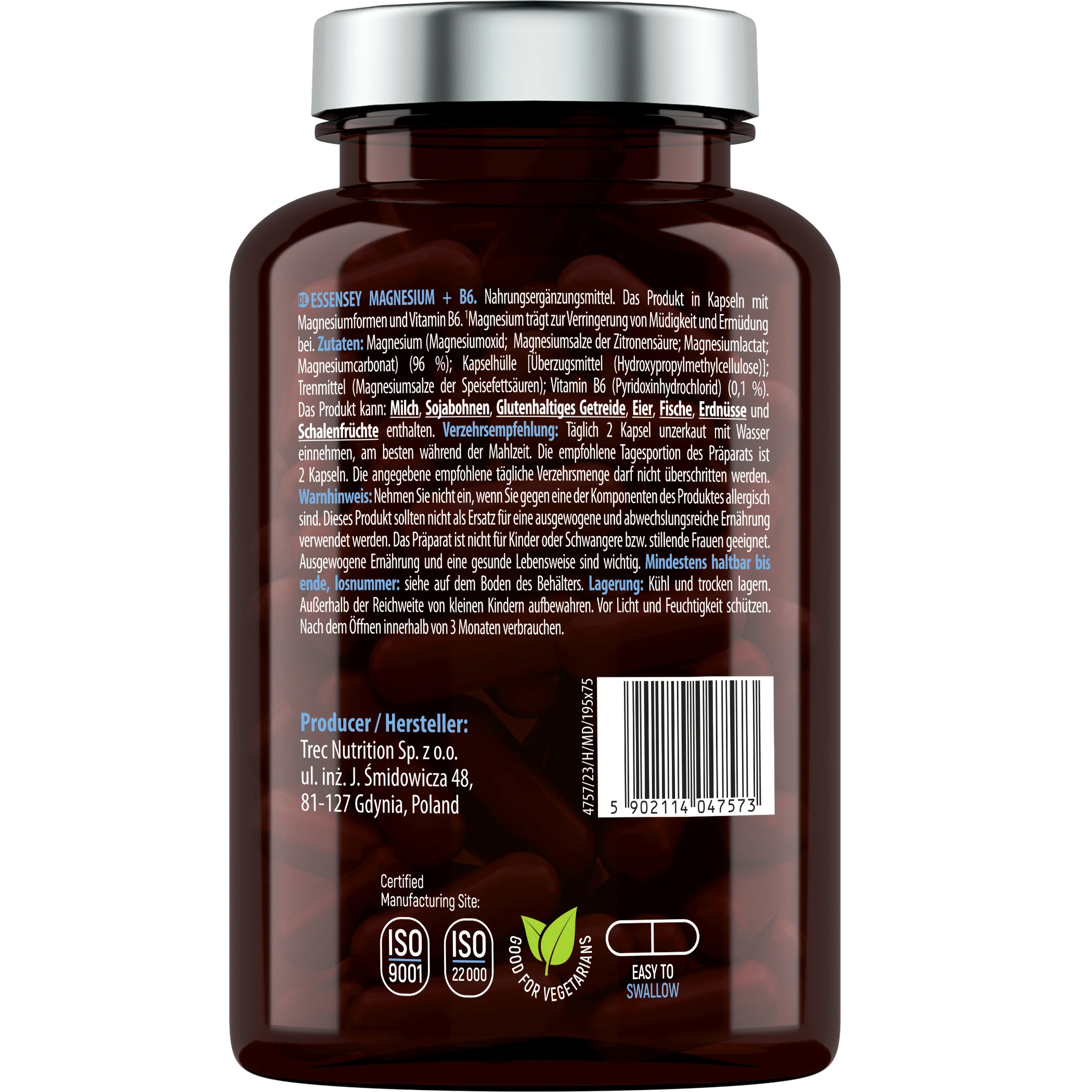 Magnesio + Vitamina B6 Essensey – Energía, Recuperación y Bienestar | Suplemento Natural