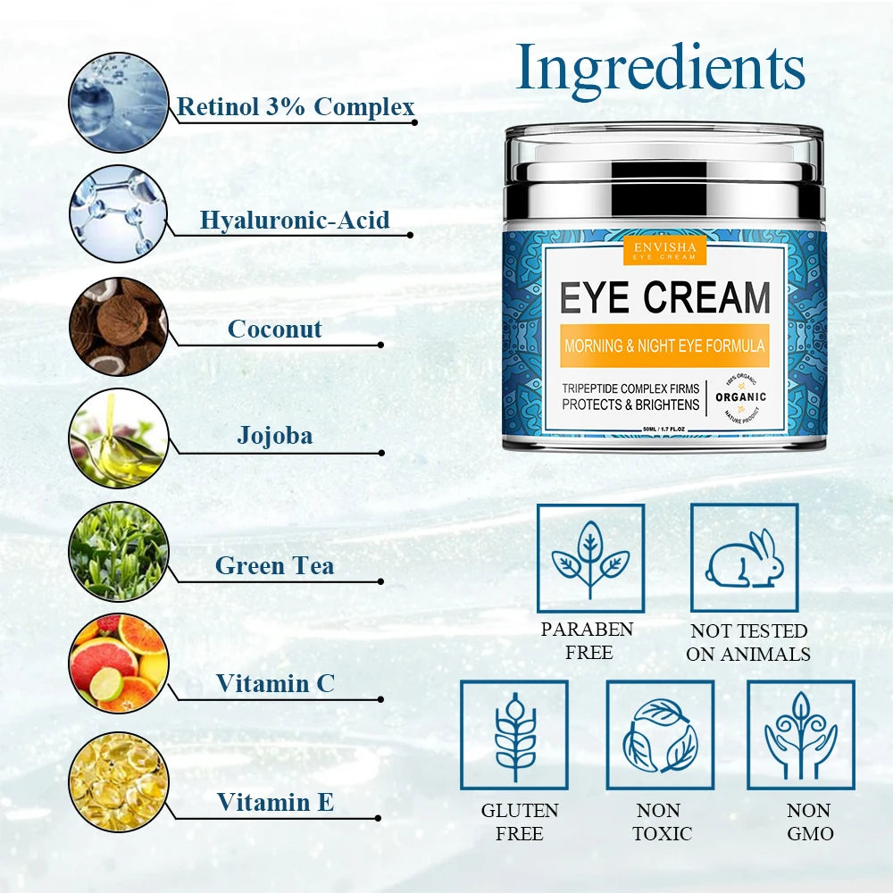 Contorno de Ojos – Elimina Ojeras y Bolsas | Hidratante Antiedad con Cosmética Coreana