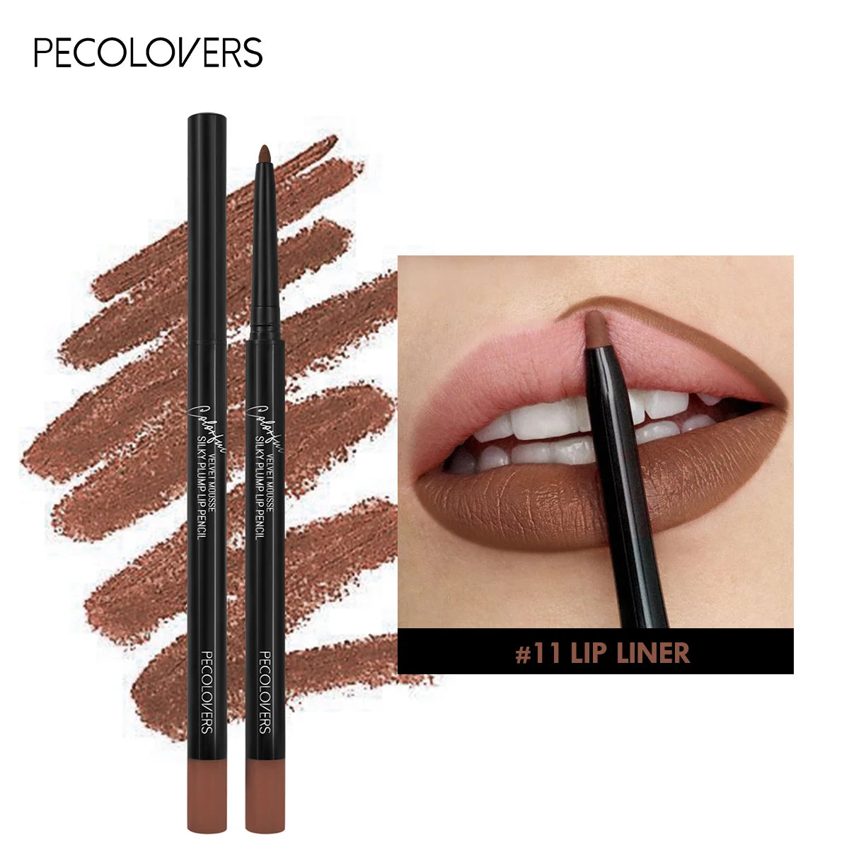 Delineador de Labios Mate Resistente al Agua – 12 Colores