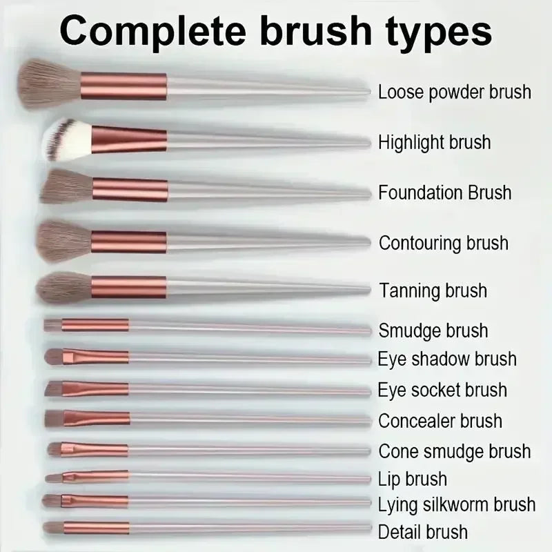 Set de Brochas de Maquillaje Profesional – 13 a 16 Piezas