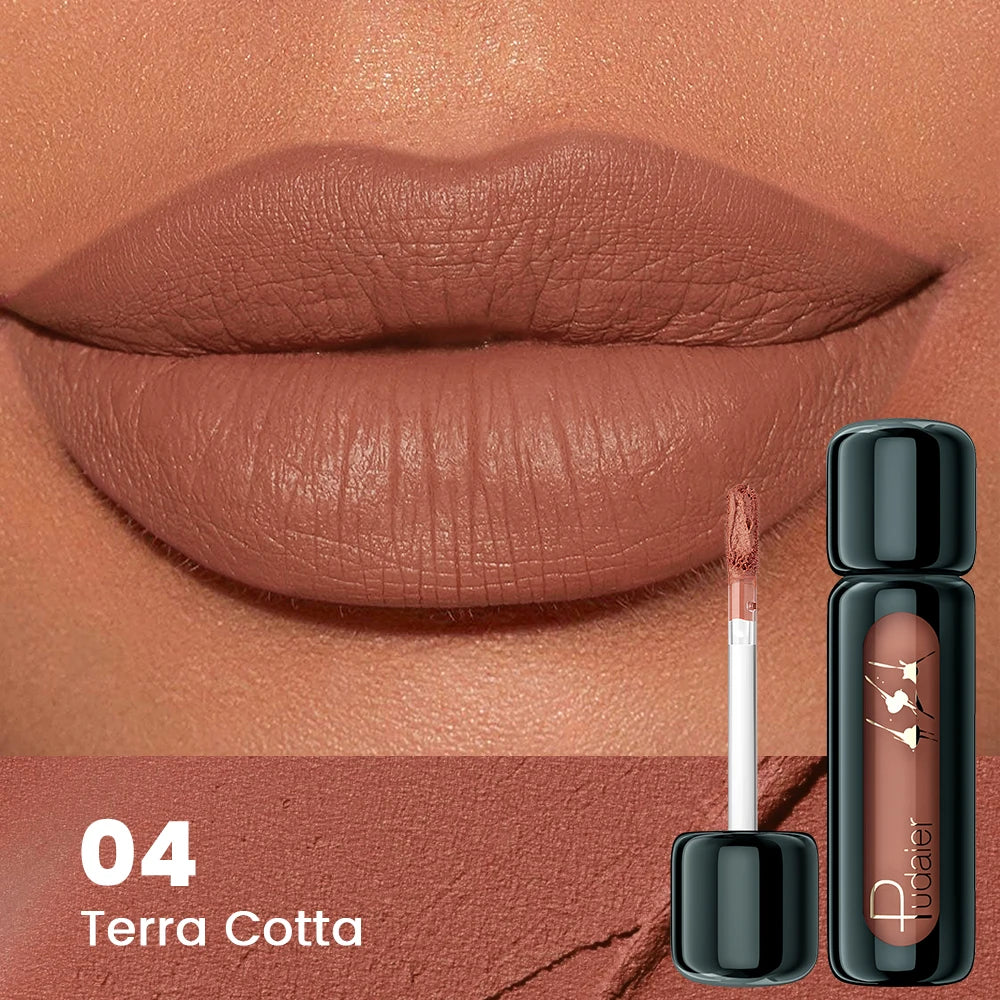 Lip Gloss Mate Aterciopelado – Larga Duración sin Pegajosidad