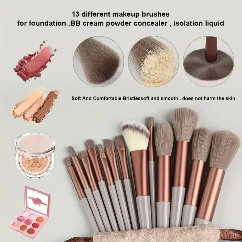 Set de Brochas de Maquillaje Profesional – 13 a 16 Piezas