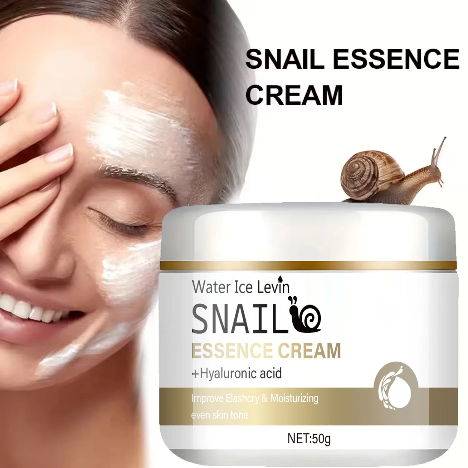 Crema Hidratante de Baba de Caracol – Niacinamida, Ácido Hialurónico y Vitamina E