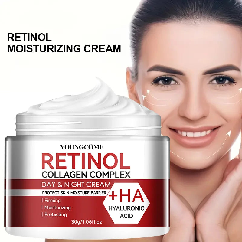 Crema Facial Retinol y Colágeno – Hidratación Profunda y Reparación para Piel Seca y Madura