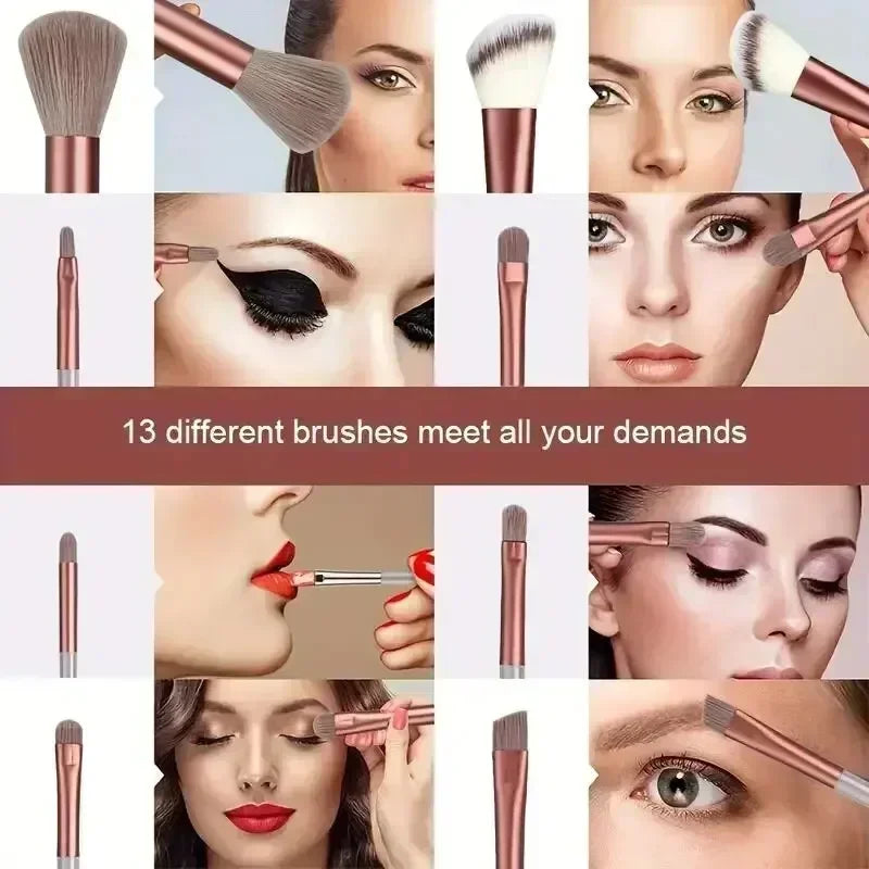 Set de Brochas de Maquillaje Profesional – 13 a 16 Piezas