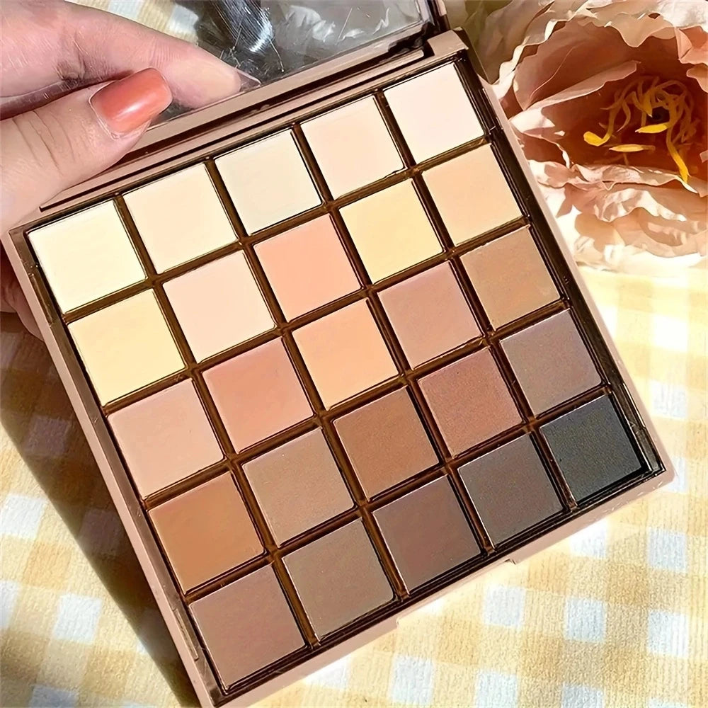 Paleta de Sombras de Ojos 25 Colores – Tonos Tierra y Café