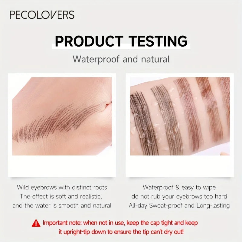 Lápiz de Cejas 4 Puntas Resistente al Agua – 6 Colores