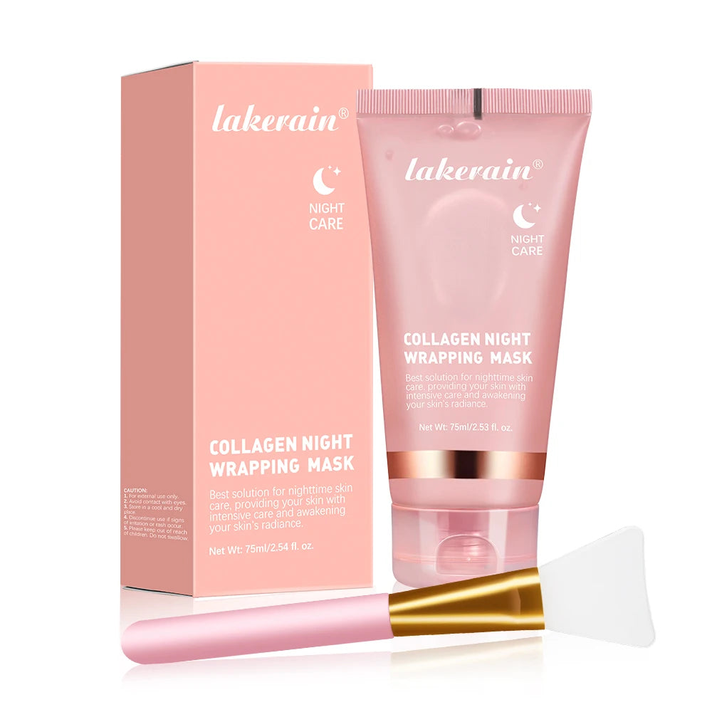 Mascarilla de Colágeno Coreana + Brocha – Hidratación y Luminosidad Nocturna