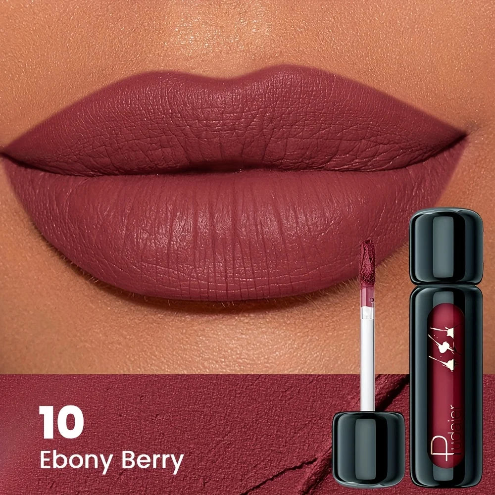 Lip Gloss Mate Aterciopelado – Larga Duración sin Pegajosidad