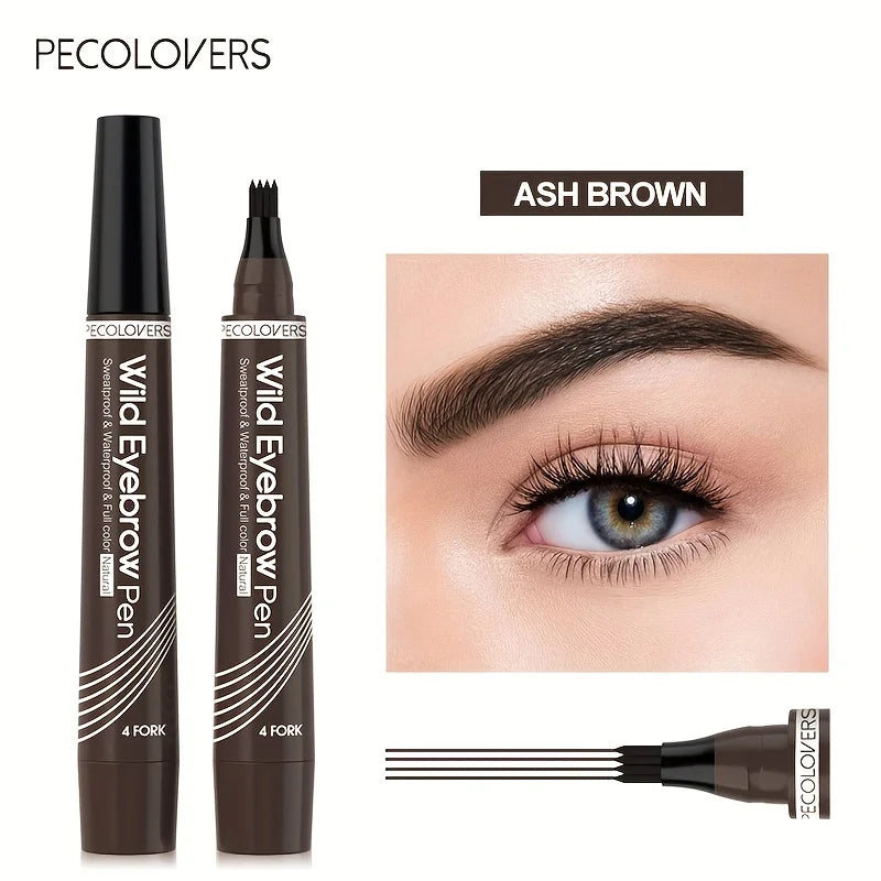 Lápiz de Cejas 4 Puntas Resistente al Agua – 6 Colores