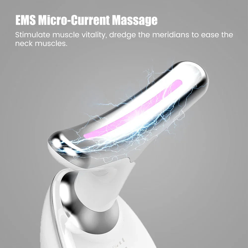 Masajeador Facial LED EMS 7 en 1 – Lifting Cuello y Cara