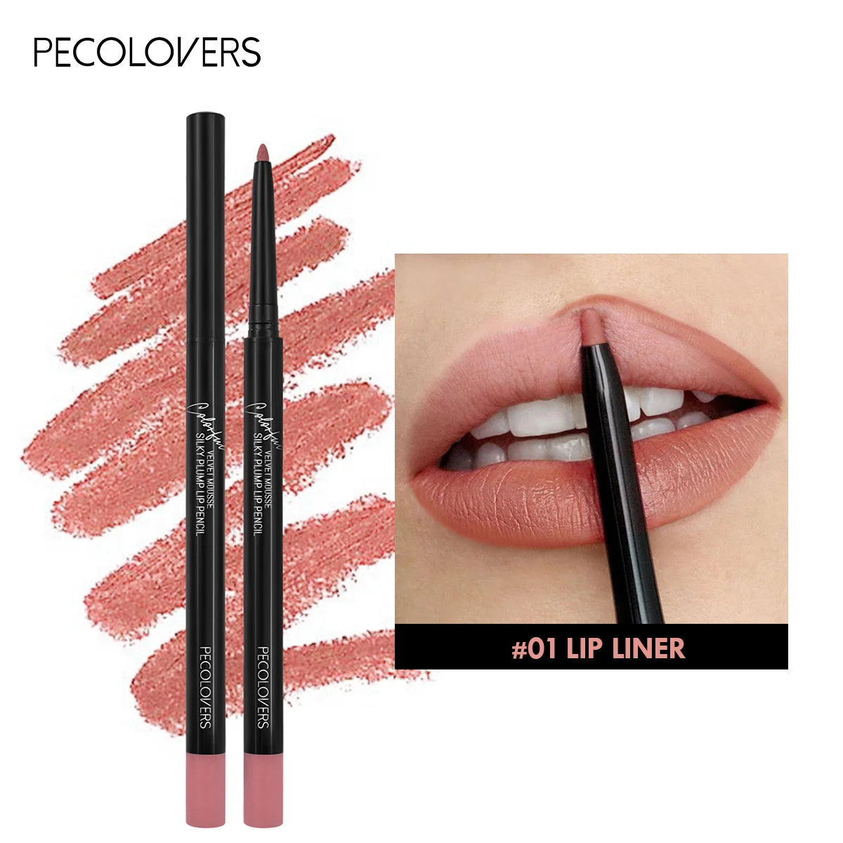 Delineador de Labios Mate Resistente al Agua – 12 Colores