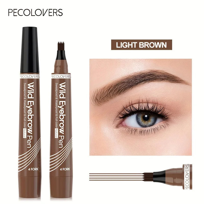 Lápiz de Cejas 4 Puntas Resistente al Agua – 6 Colores