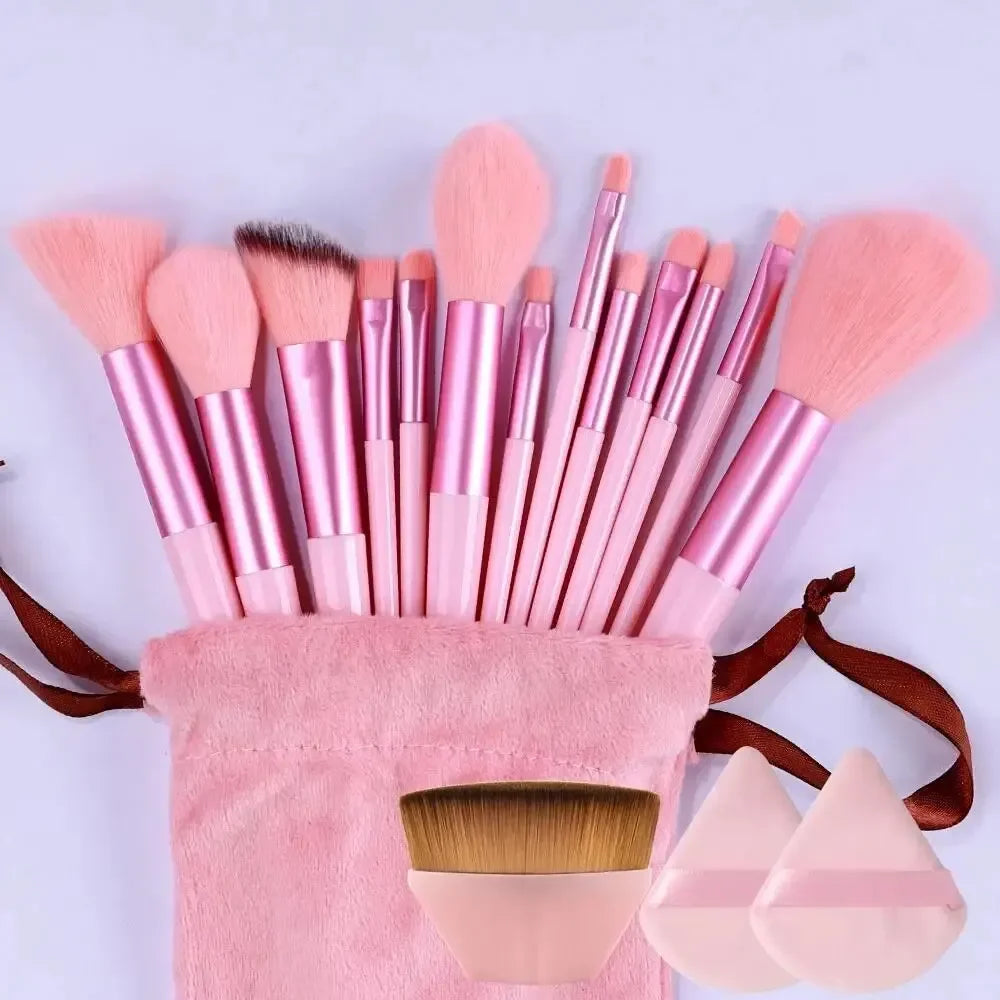 Set de Brochas de Maquillaje Profesional – 13 a 16 Piezas