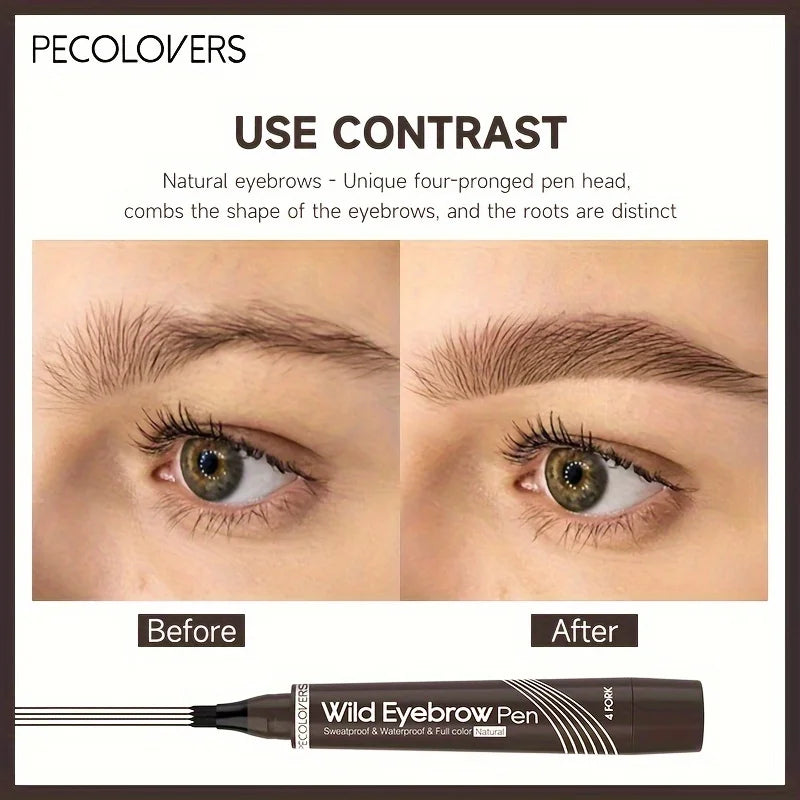 Lápiz de Cejas 4 Puntas Resistente al Agua – 6 Colores