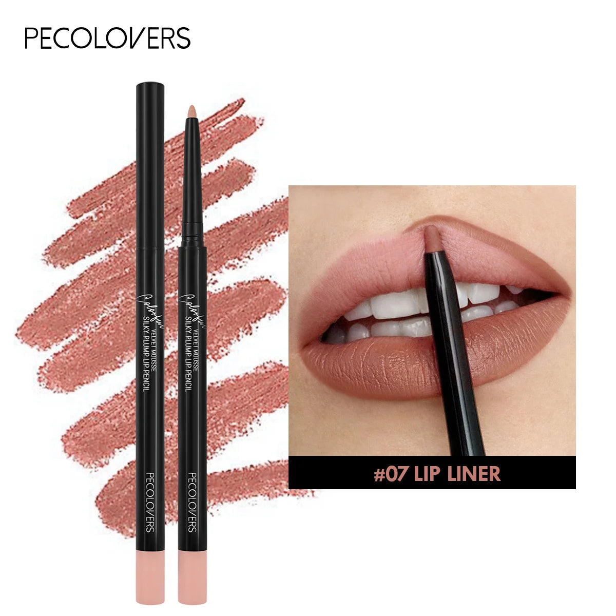 Delineador de Labios Mate Resistente al Agua – 12 Colores