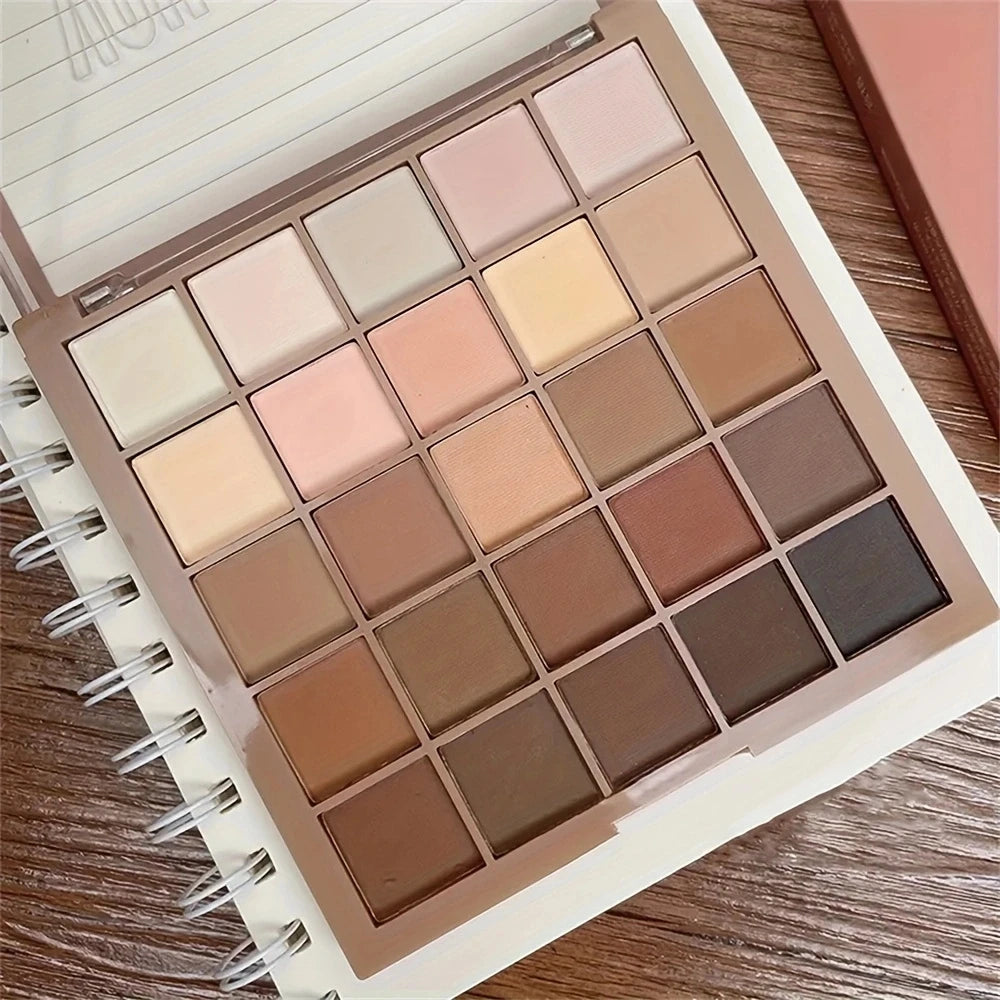 Paleta de Sombras de Ojos 25 Colores – Tonos Tierra y Café