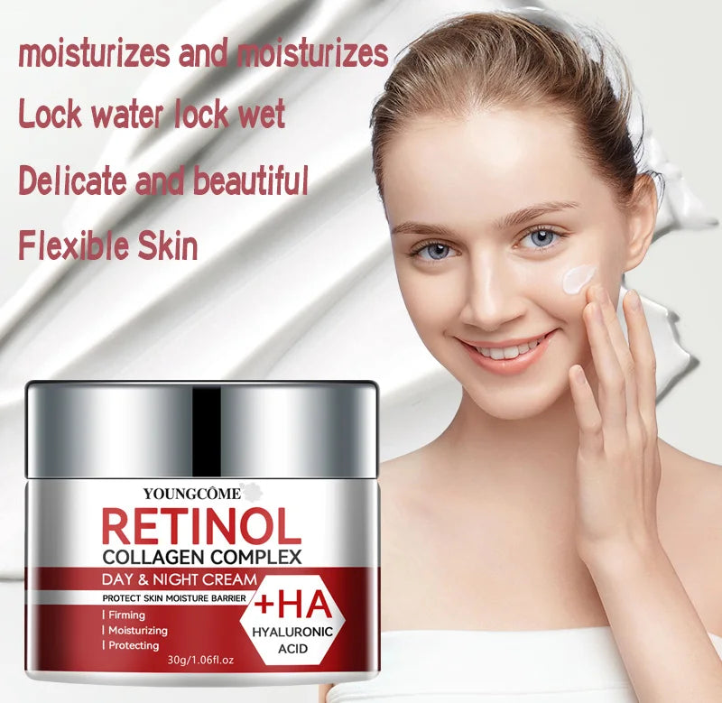 Crema Facial Retinol y Colágeno – Hidratación Profunda y Reparación para Piel Seca y Madura