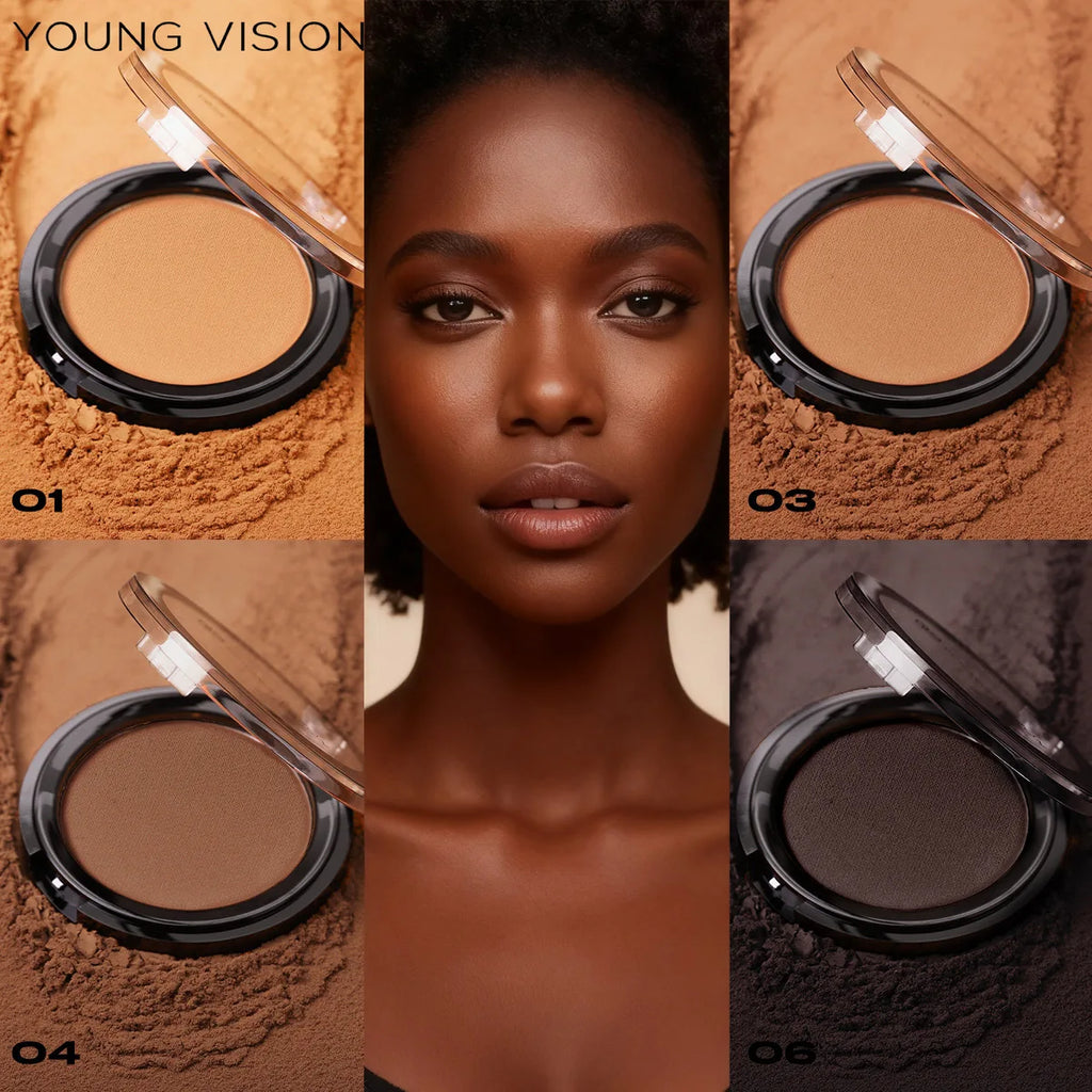 Paleta de Contorno Mate Profesional – Bronzer & Iluminador 3D