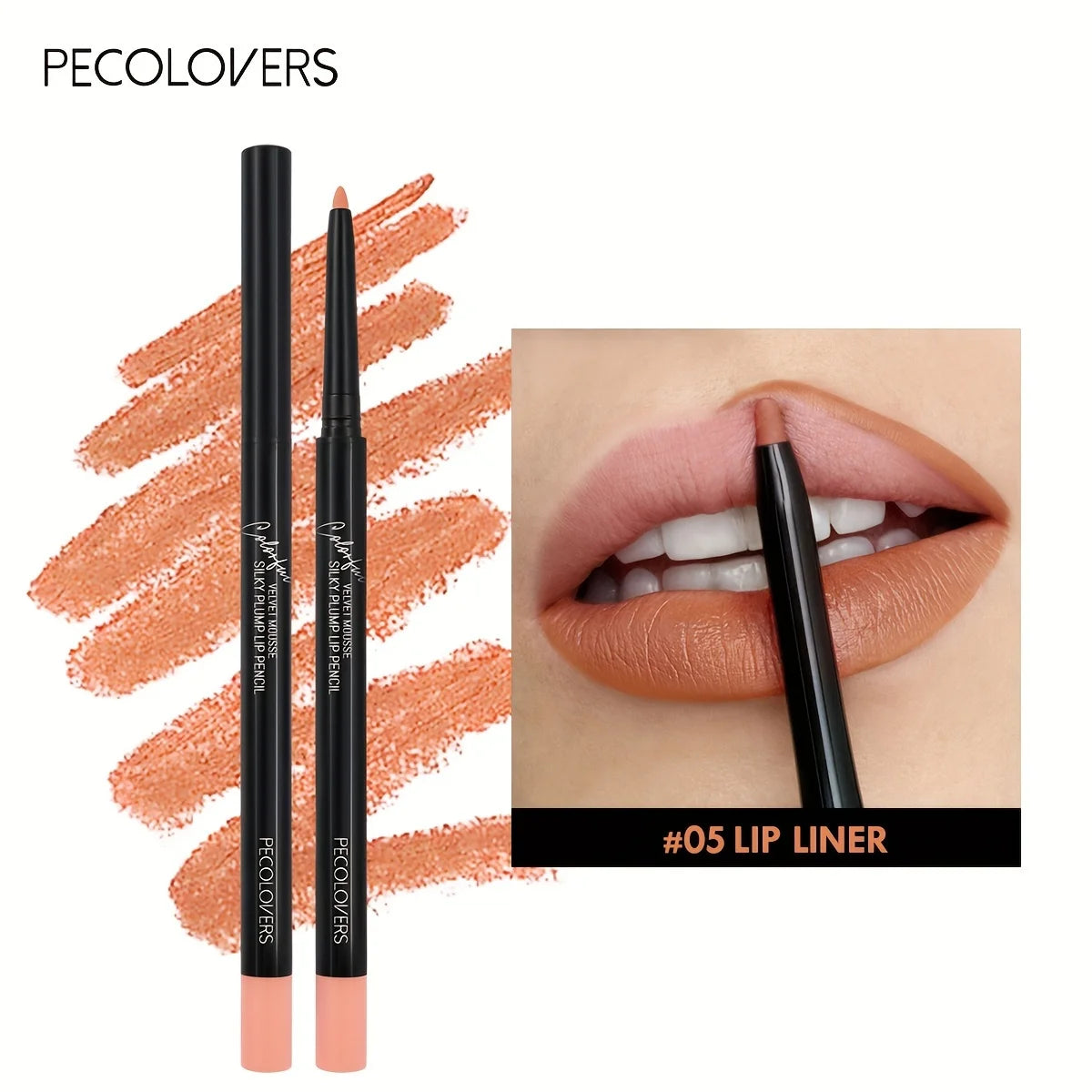 Delineador de Labios Mate Resistente al Agua – 12 Colores