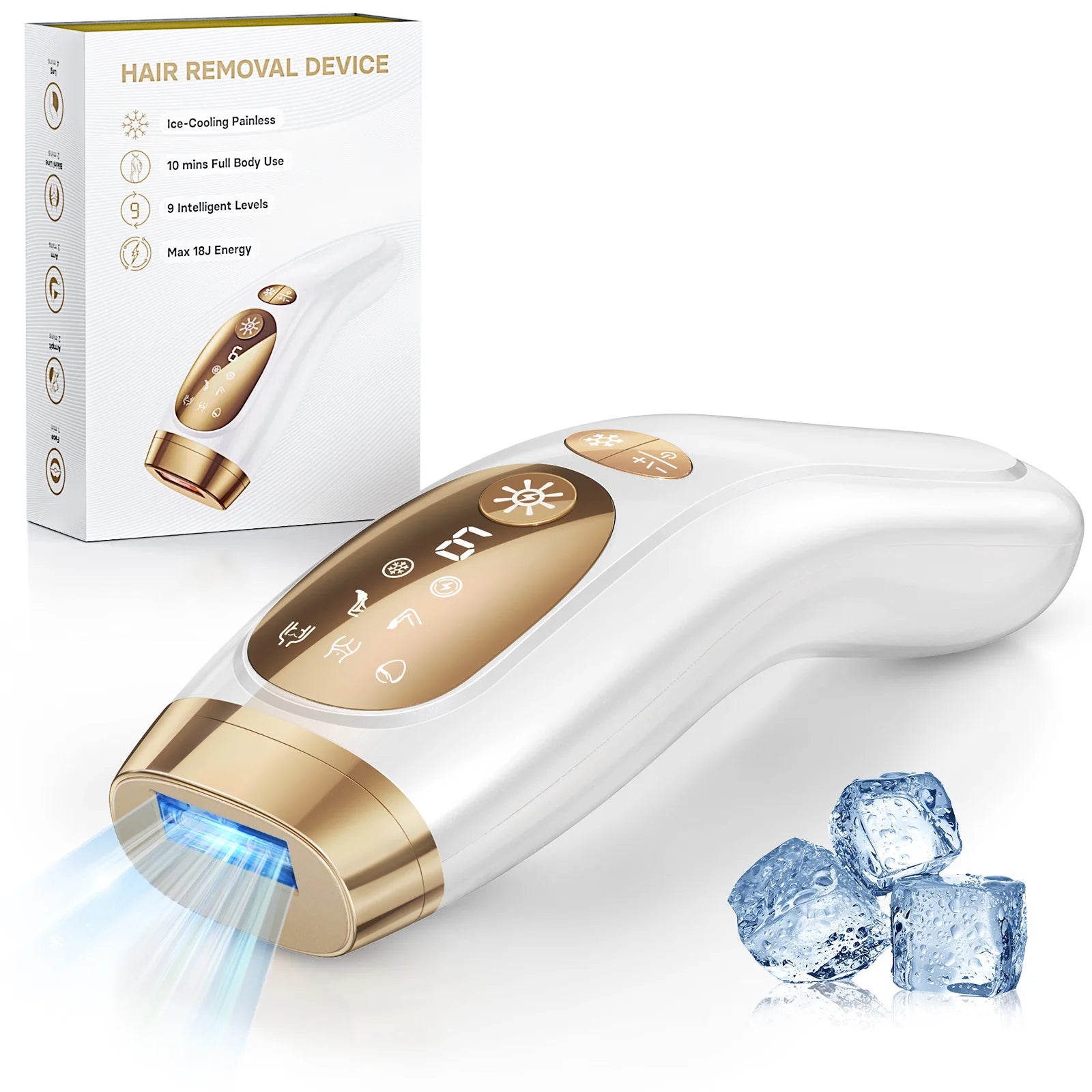 Depiladora IPL con Enfriamiento – Indolora, Permanente e Ilimitados Destellos