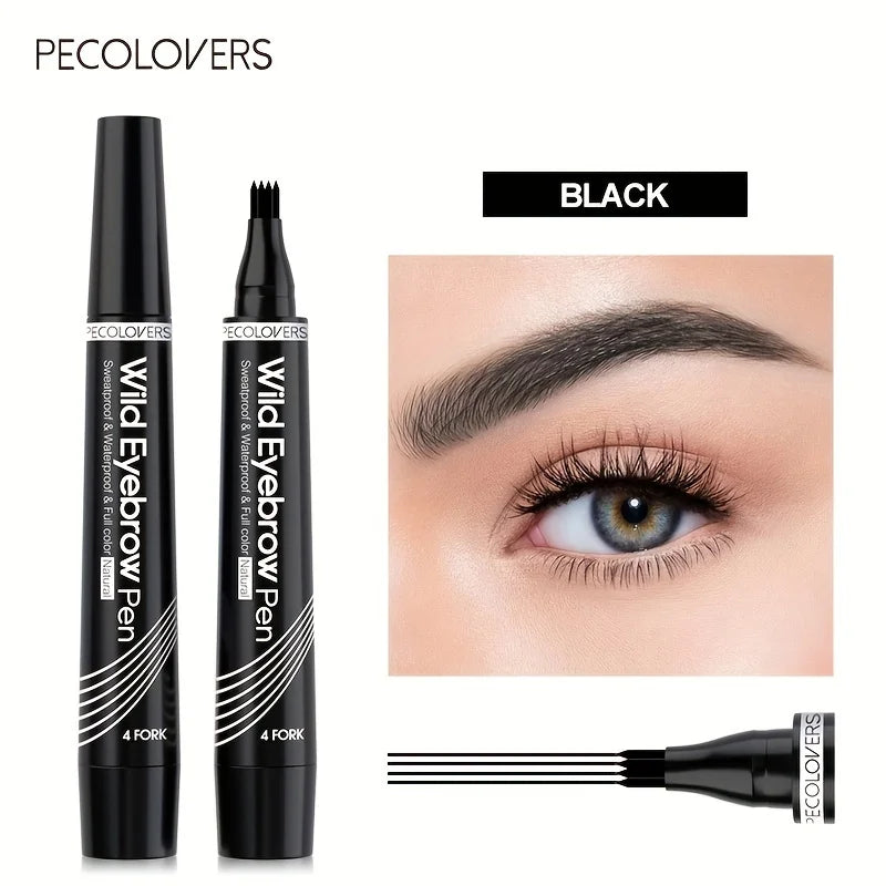 Lápiz de Cejas 4 Puntas Resistente al Agua – 6 Colores