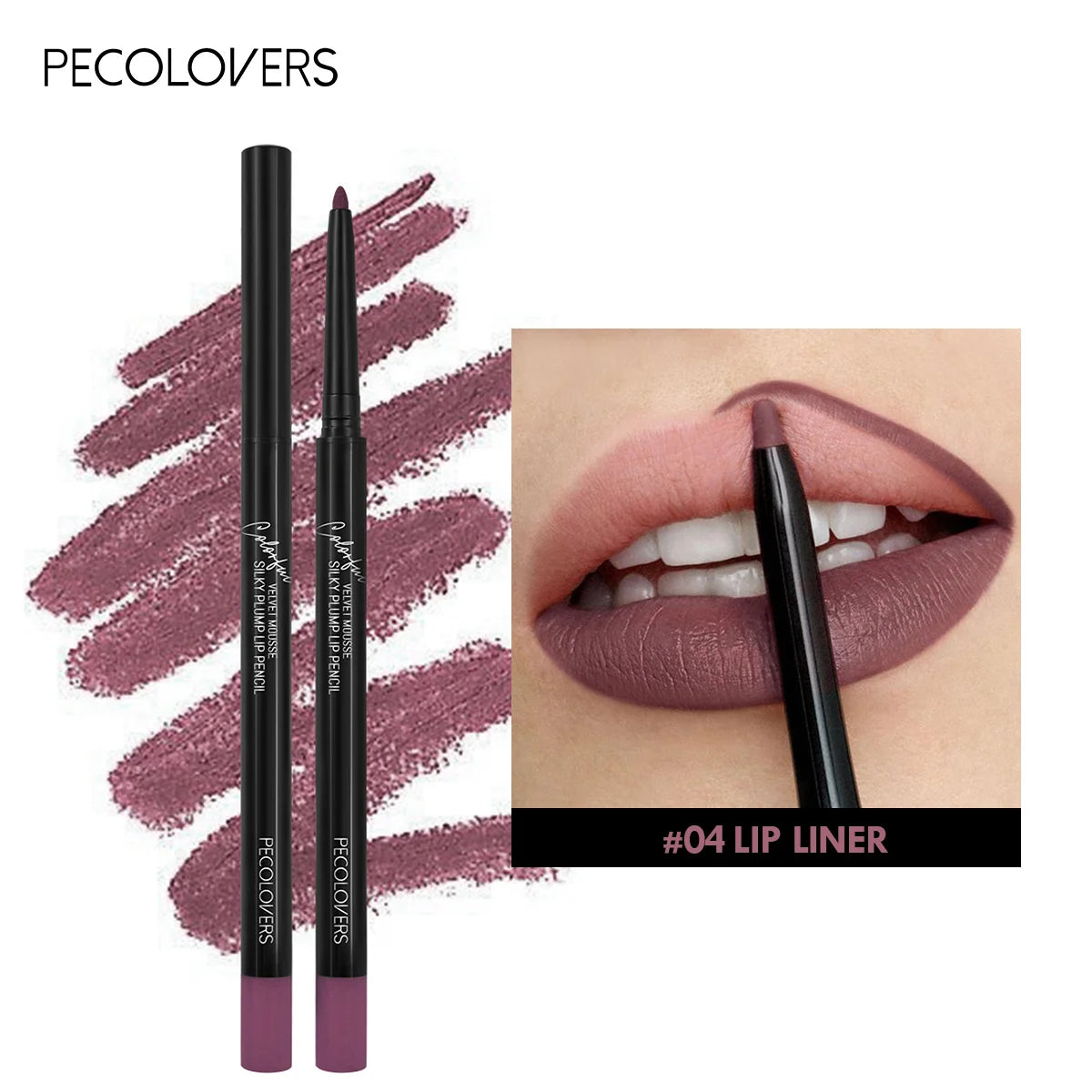 Delineador de Labios Mate Resistente al Agua – 12 Colores