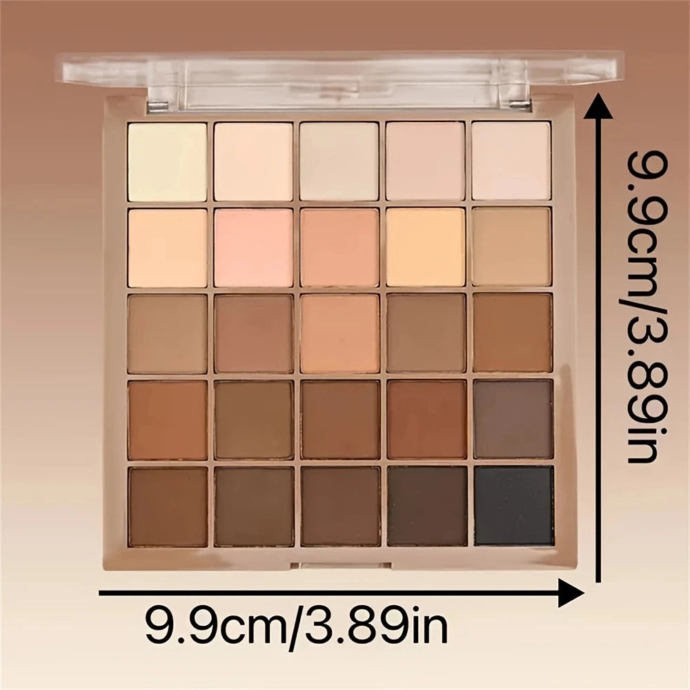 Paleta de Sombras de Ojos 25 Colores – Tonos Tierra y Café