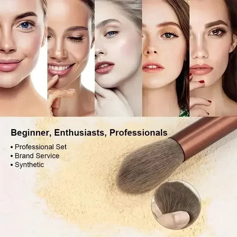 Set de Brochas de Maquillaje Profesional – 13 a 16 Piezas