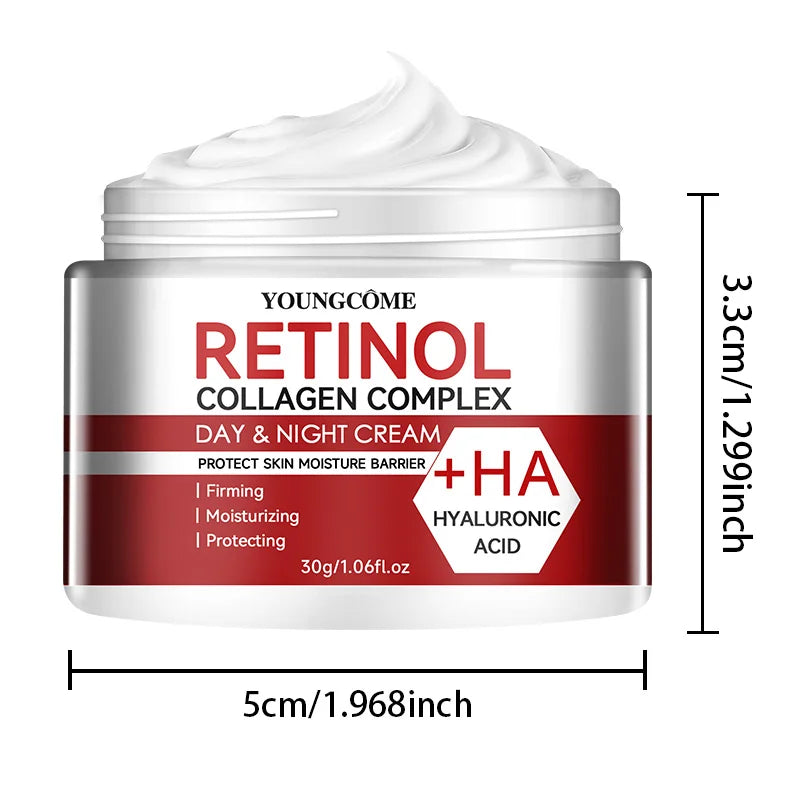 Crema Facial Retinol y Colágeno – Hidratación Profunda y Reparación para Piel Seca y Madura
