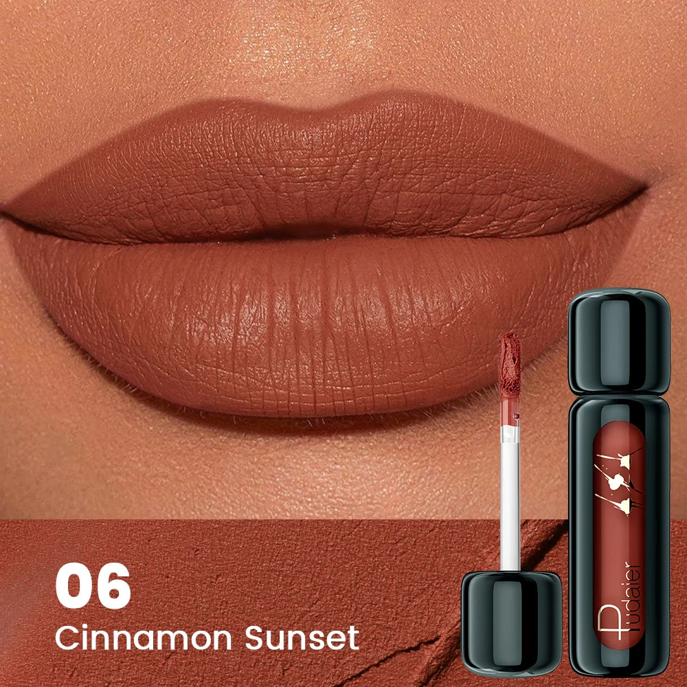 Lip Gloss Mate Aterciopelado – Larga Duración sin Pegajosidad