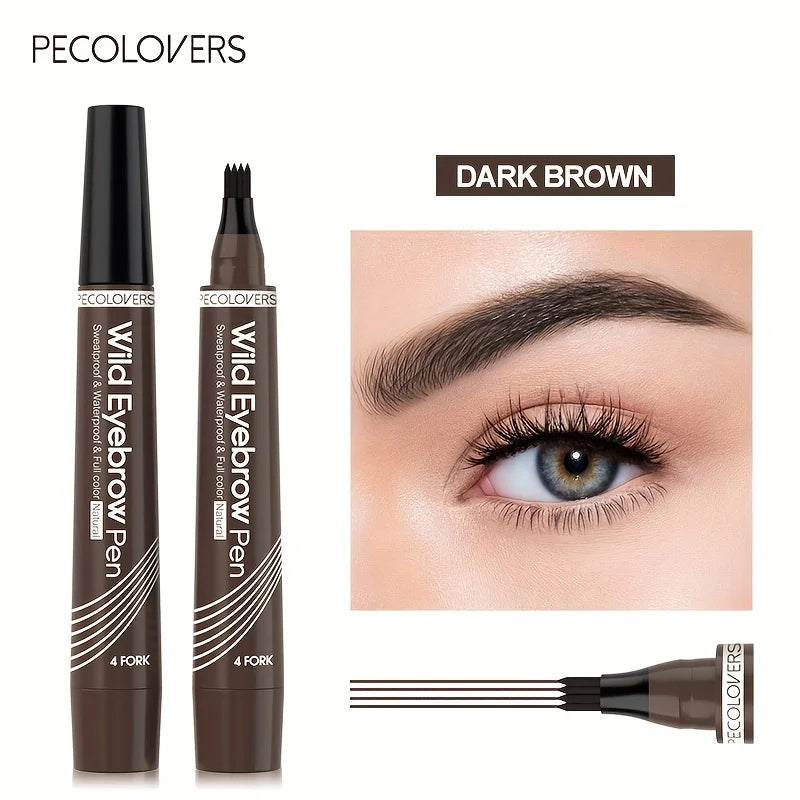 Lápiz de Cejas 4 Puntas Resistente al Agua – 6 Colores